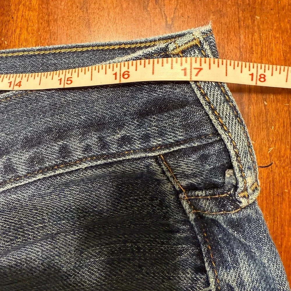 J. Crew Men 35W 36L (34) Straight Leg Denim Blue Jeans Cotton Casual Work (READ)